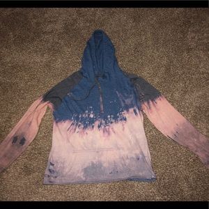 Distressed tie dye hoodie